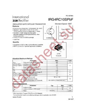 IRG4RC10SPBF datasheet  